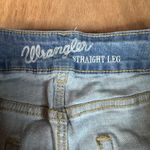 Wrangler Women’s Straight Leg Jeans Size 13/14 Light Wash Stretch Denim Photo 2