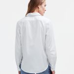 Madewell Denim Button-Up Shirt: Garment-Dyed Edition in Eyelet White, Size XS Photo 5