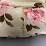 Banana Republic  Floral Satin Bamboo Handle Clutch Purse Gold Frame Photo 2