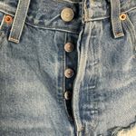 Levi's Blue Distressed Jean Shorts Photo 2