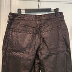 Old Navy NWT Size 10 Black Metallic Sparkle OG Straight Hight Rise Stretch Pants Photo 5