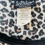 VINTAGE 90s Velvet Leopard Cropped Top Brown Size L Photo 3