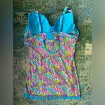 Rainbow floral lace bra top slip nightie, size 1X Photo 4