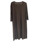 J. Jill Brown Linen Blend 3/4 Sleeve Midi layering tunic Relaxed Fit XL knit Photo 1