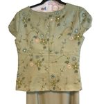 Elegant Green Beaded Floral Skirt Set / Maxi gown cocktail dress Photo 3