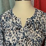 Rebecca Malone  Women's Blue Leopard Print Top Photo 1