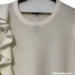 Kaari Blue  3X women’s curvy ruffle hem long sleeve ivory sweater soft plus NWT Photo 1