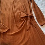 Lefties Rust Orange Ribbed Knit Dress Size S Photo 1