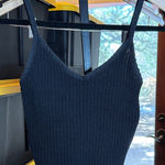 Brandy Melville  Black Knit Ribbed Cropped Camisole Size Small Photo 0