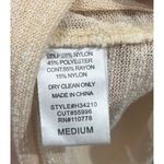 Anthropologie hazel Light Weight Long Sleeve Semi-Sheer Cream Sweater w/ Lace M Photo 5