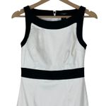 Ann Taylor  Sheath Dress Womens 0 White Black Mini Preppy Old Money Blair Waldorf Photo 2