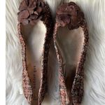 Madden Girl  “Hooray” Women's Brown Tweed Flats with Floral Accent Photo 0