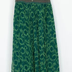 Free People  Womens Silk Tiered Maxi Dress Size 8 Green Sleeveless Boho Fairy Photo 0