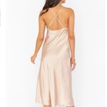 Show Me Your Mumu  Verona Cowl XXL Champagne Luxe Satin Pink Dress Formal Wedding Photo 2