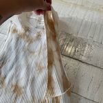 Aerie Rebel Cropped Tank size Large Cream Beige Ribbed Stretch Crop Top Photo 5