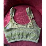 Aerie Chic Lime Green Striped Crop Top/Sports Bra Photo 2
