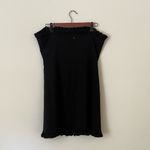 French Connection Black Whisper Ruth Fringe Strapless Cocktail Mini Dress Size 8 Photo 2