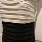 London Times  Black White Pleated Sheath Dress Size 4 Cocktail Party Photo 1