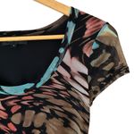 Karen Kane  Swirl Tie Dye Abstract Art Print Double Mesh Knit Nylon Dress‎ Small Photo 2