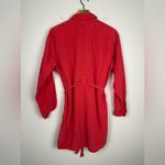 Ba&sh  Pearl Belted Red Lyocell blend Poplin Mini Shirt Dress Women’s Sz XS Photo 4