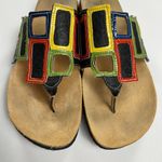 Think! Julia Windows Leather Thong Sandals Primary Colors Size Euro 42 (US11) Photo 9