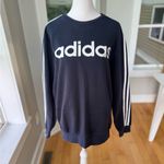 Adidas Originals Navy Blue Logo Three Stripes Crewneck Sweatshirt Size Medium Photo 1