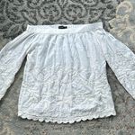 BLANK NYC Off Shoulder Embroidered Blouse White XS Photo 1