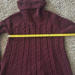 cupio  Women’s Burgandy Long Sleeve Turtleneck Pullover Sweater Sz Medium Photo 6
