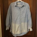 Free People Blue Cool & Clean Oversized Tunic Shirt Size S Photo 2