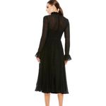 Mac Duggal  49627 Long Sleeve Embroidered Midi Dress Black Size 0 UB Photo 7