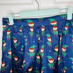 Modcloth  More Than Charming Cotton Skirt Santa Elf Print A-line Navy Blue Size M Photo 5