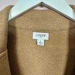 J.CREW Camel Collared Cotton Cardigan, Size Large Tan Photo 2