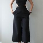 Agenda Black Backless Wide Leg Sleeveless Jumpsuit Size 2 / 34 / XS Photo 4
