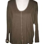 ZARA BROWN LIGHTWEIGHT LONG SLEEVE PULLOVER TOP SIZE LARGE Photo 0