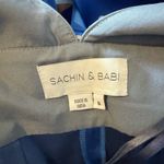 Sachin + Babi  Topanga Blue Silver Sequin Bodice Gown with Back Bow Size 6 Photo 6