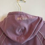 BCBG MaxAzria 90's Y2K Light Purple Zip Up Hoodie Silver Front & Back Logo XL Photo 6