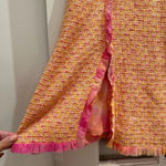 Rickie Freeman For Teri Jon Pink Tweed Tie Dye Ruffle A Photo 11