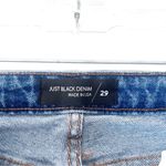 Just Black  Denim Straight Leg High Rise Jeans Medium Wash Photo 5