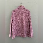 Lands' End  1/4 Zip Fleece Pullover Jacket Sweater Size 18 EUC Pink Leopard Print Photo 3