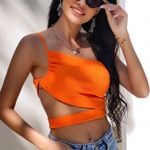 SheIn Cut Out One Shoulder Top Photo 0