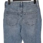 J.Crew Essential Straight All Day Stretch Raw Frayed Hem 25 Light Blue Wash Photo 5