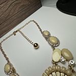 Kate Spade Capri Garden Bib Statement Cream Rhinestone & Enamel Necklace Gold Photo 10