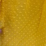 Alice + Olivia  Yellow Boho Short Swiss Dot Sleeve Julius Ruffle Sleeve Blouse S Photo 7