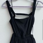 Abercrombie & Fitch  Linen Blend Cut Open Open Black Maxi Vacation Dress Size XS Photo 3