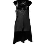 Vanity Fair VTG 80s  Full Slip Dress Floral Sheer Bodice Silky Black Women’s 36 Photo 5