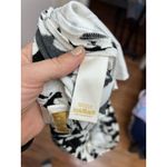 Kate Spade  Black White Floral Print Wide Leg Cropped Pants Womens XL Viscose Photo 4