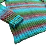 Relativity Vintage Y2K Rainbow Striped V-Neck Sweater Size Small Photo 3