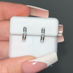 925 Moissanite Earrings Silver Photo 0