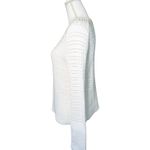 Tory Burch  White Cotton Open Knit Sweater  Size Small Photo 2