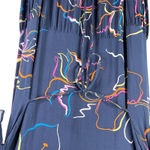 Avenue  Midi Dress Navy V-Neck 22/24 Tie Back Short Sleeves Photo 5